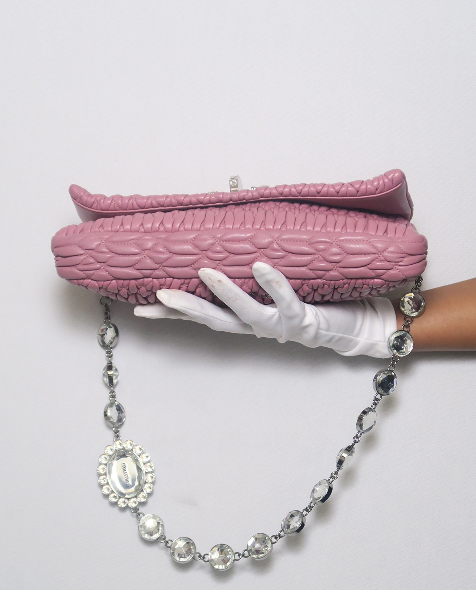 Crystal Bijou 3 Way Chain Shoulder Bag, Miu Miu - Designer